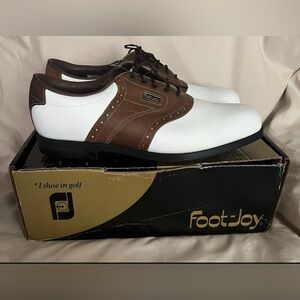 FootJoy DryJoy Men's Brown and White Golf Shoes. Size 11.5